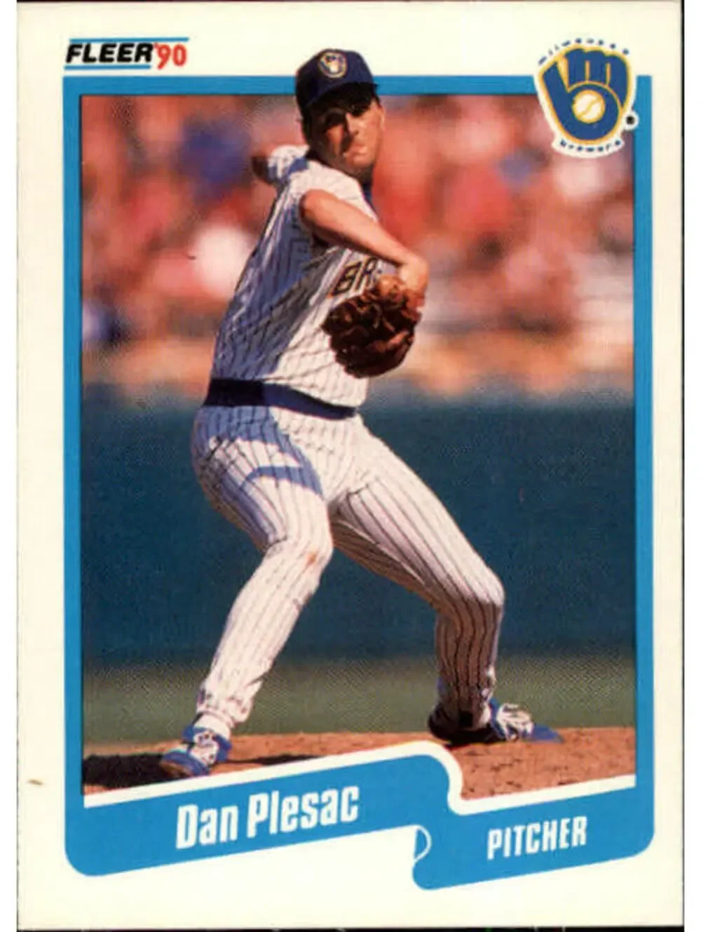 1990 Dan Plesac Fleer Baseball Card #334